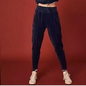 Free People Movement Friday Love Joggers Velour Retro Track Pants Sz Small